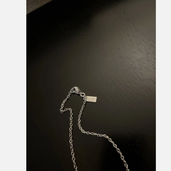 Kate Spade Oops-a-Daisy 32" Necklace Silver Tone with Crystals EUC - Picture 2 of 4